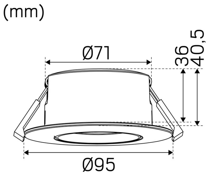 Alasvalo Hide-a-lite Comfort IP44 510lm 6,5W 2/3/4K himmennettävä valkoinen