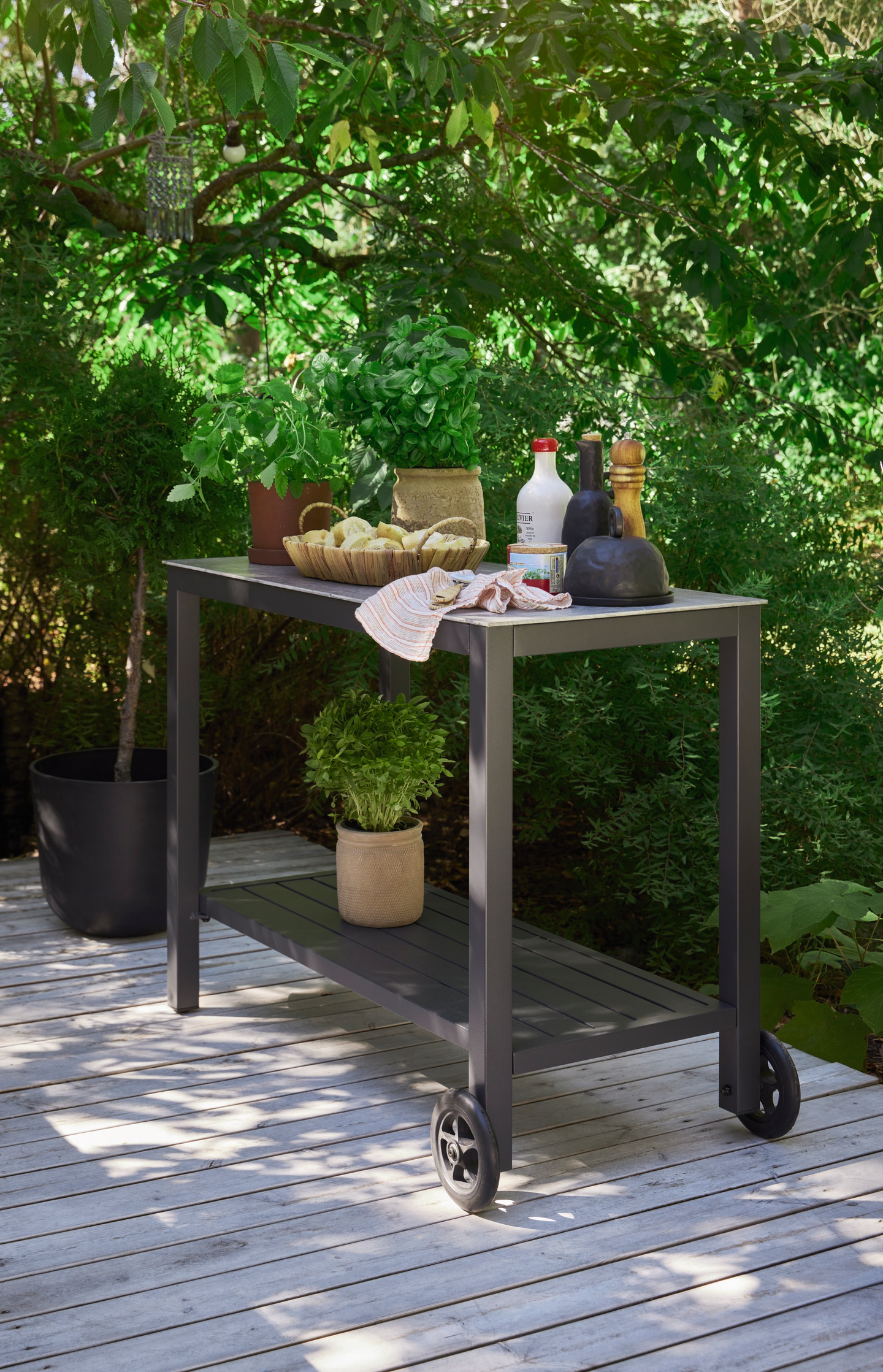 Tarjoiluvaunu Cello Lucca 97x45x74cm