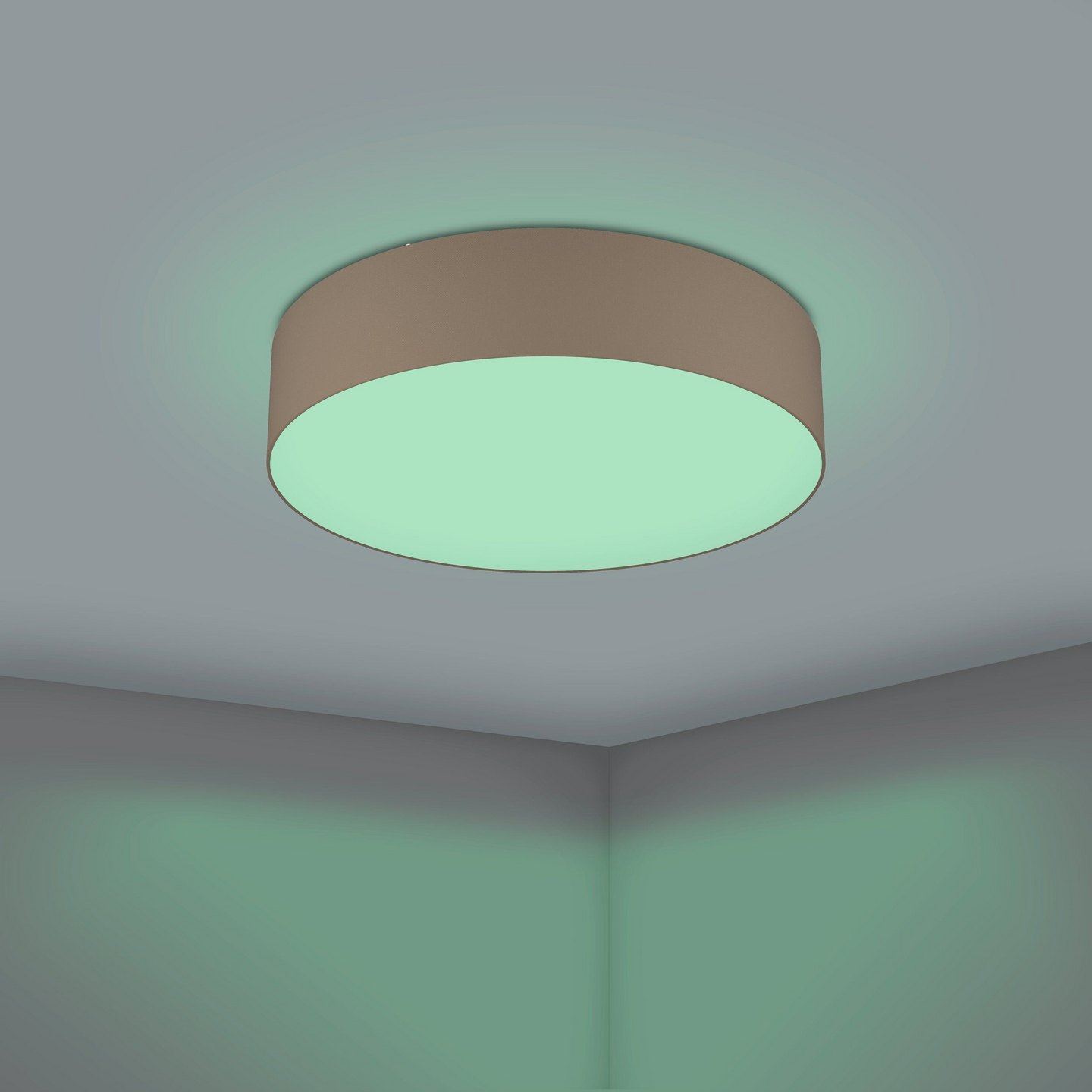 Plafondi EGLO connect.z Romao-Z led 57cm valkoinen/taupe