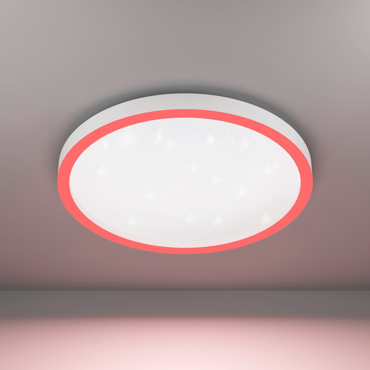 Plafondi EGLO connect.z Montemorelos-Z led 34,5W 57cm valkoinen kristalliefekti