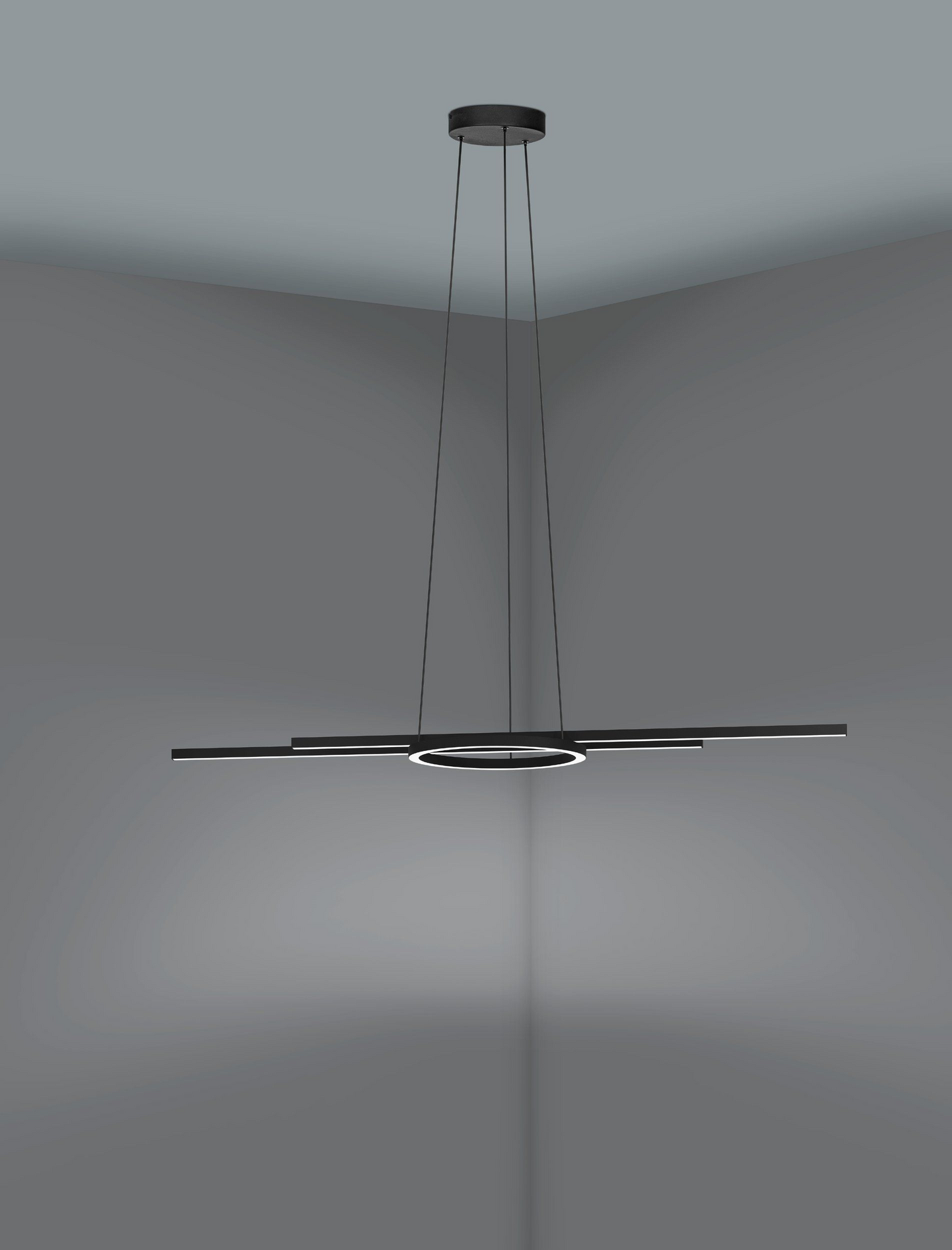 Riippuvalaisin EGLO connect.z Zillerio-Z led 2x8W 3x2,7W 116cm musta/valkoinen