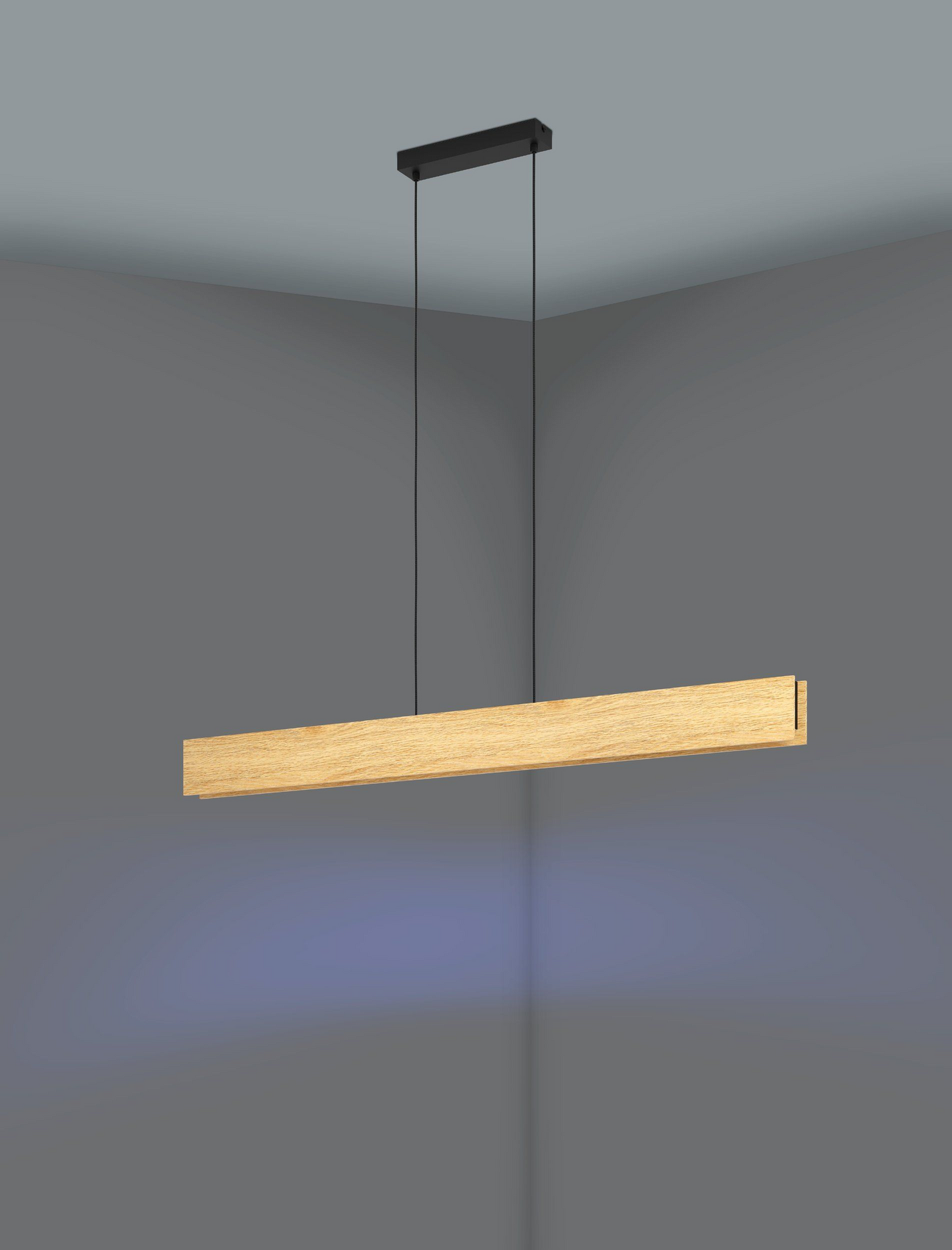 Riippuvalaisin EGLO connect.z Anchorena-Z led 35W 123x5,5cm puu/musta