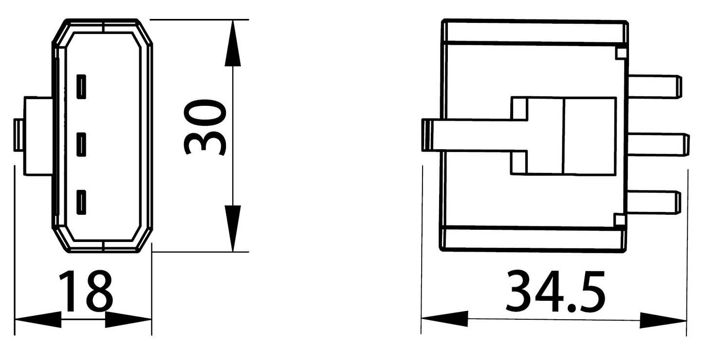 Valaisinpistotulppa OPAL DCL maadoitettu valkoinen