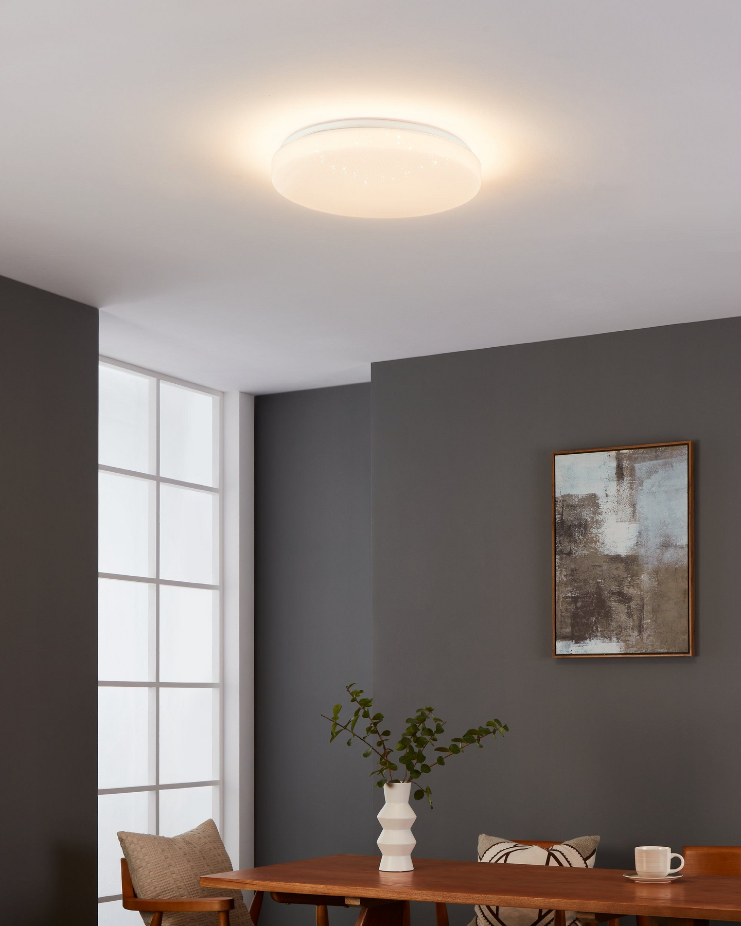 Plafondi EGLO connect.z Totari-Z led 4x4,8W 38cm valkoinen/kristalliefekti