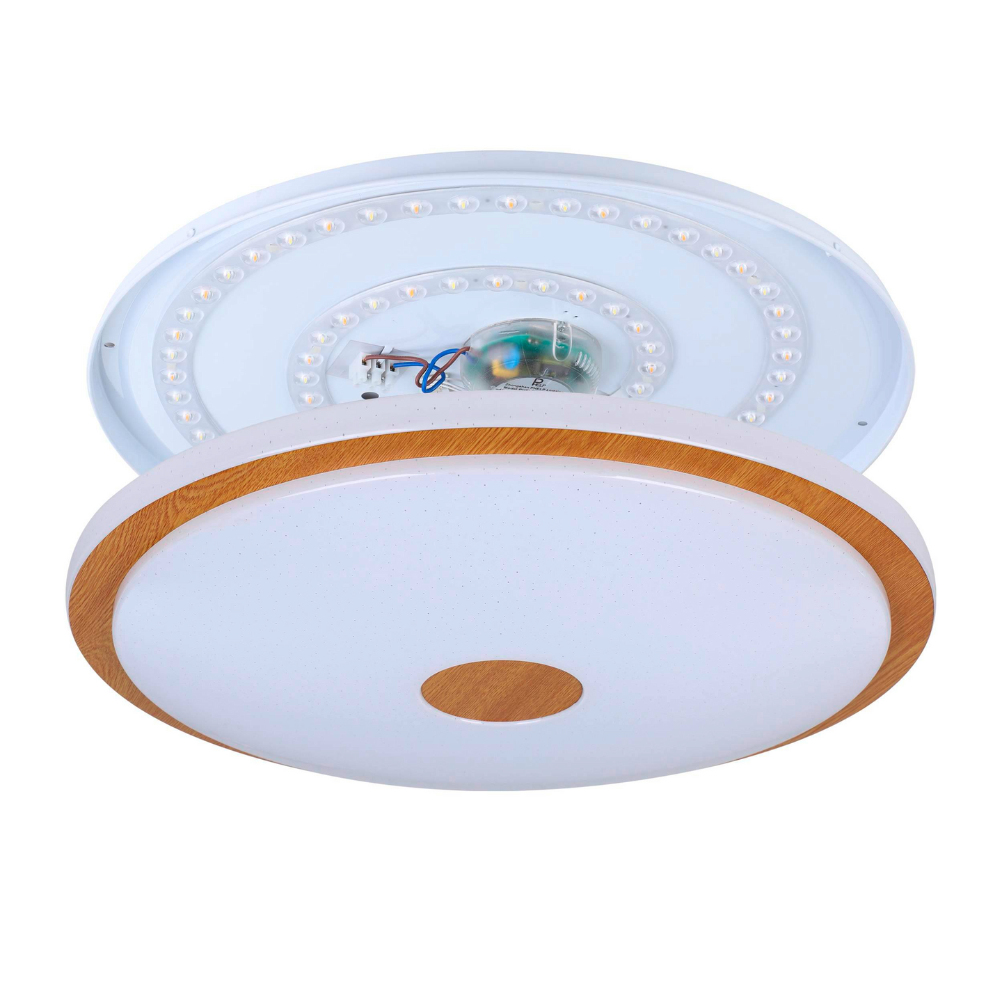 Plafondi EGLO Lanciano 1 led 35W 48cm valkoinen/puu