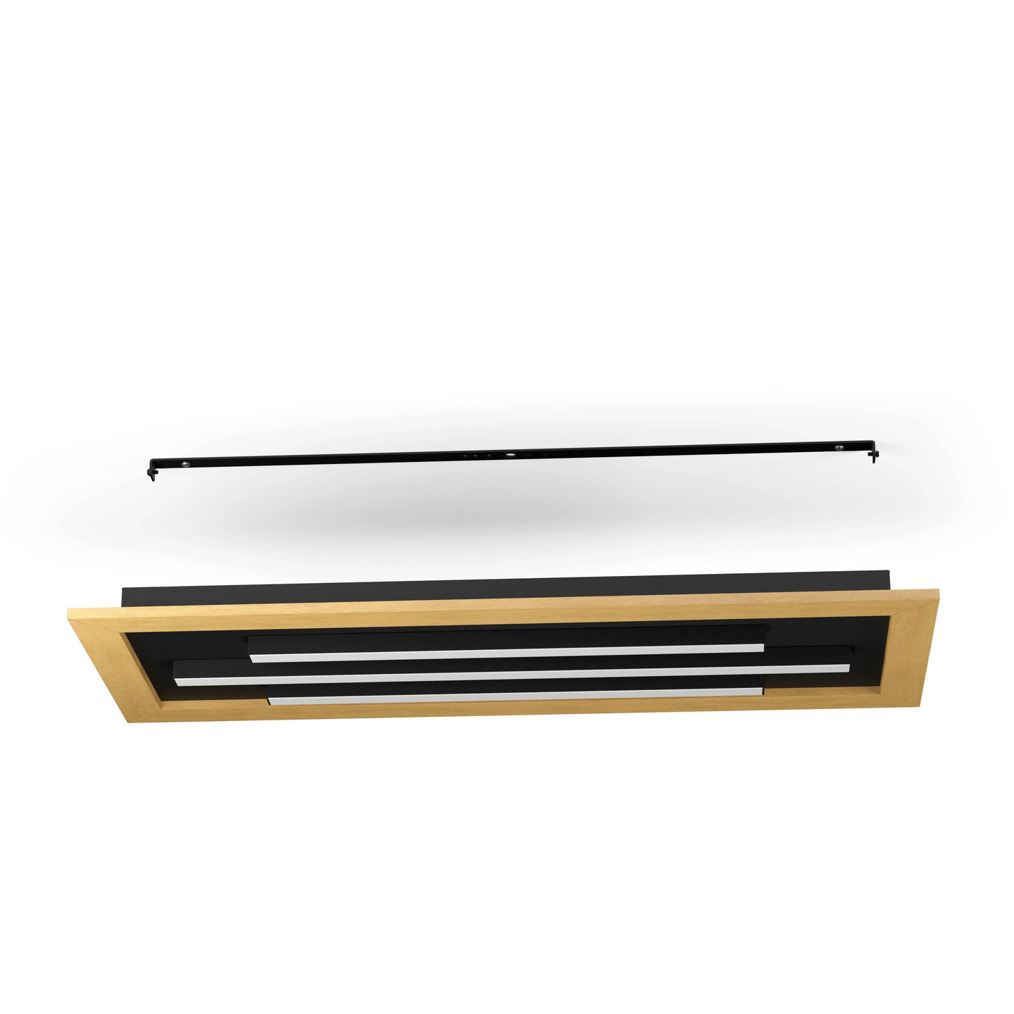 Kattovalaisin EGLO Tirrenara led 2x9,2W ja 13,7W 78x30,5cm musta/puu/valkoinen