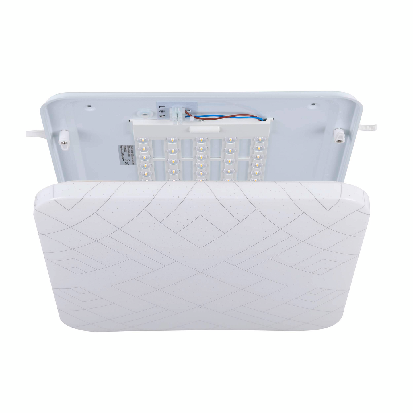 Plafondi EGLO Rende led 19,5W 38x38cm valkoinen/hopea