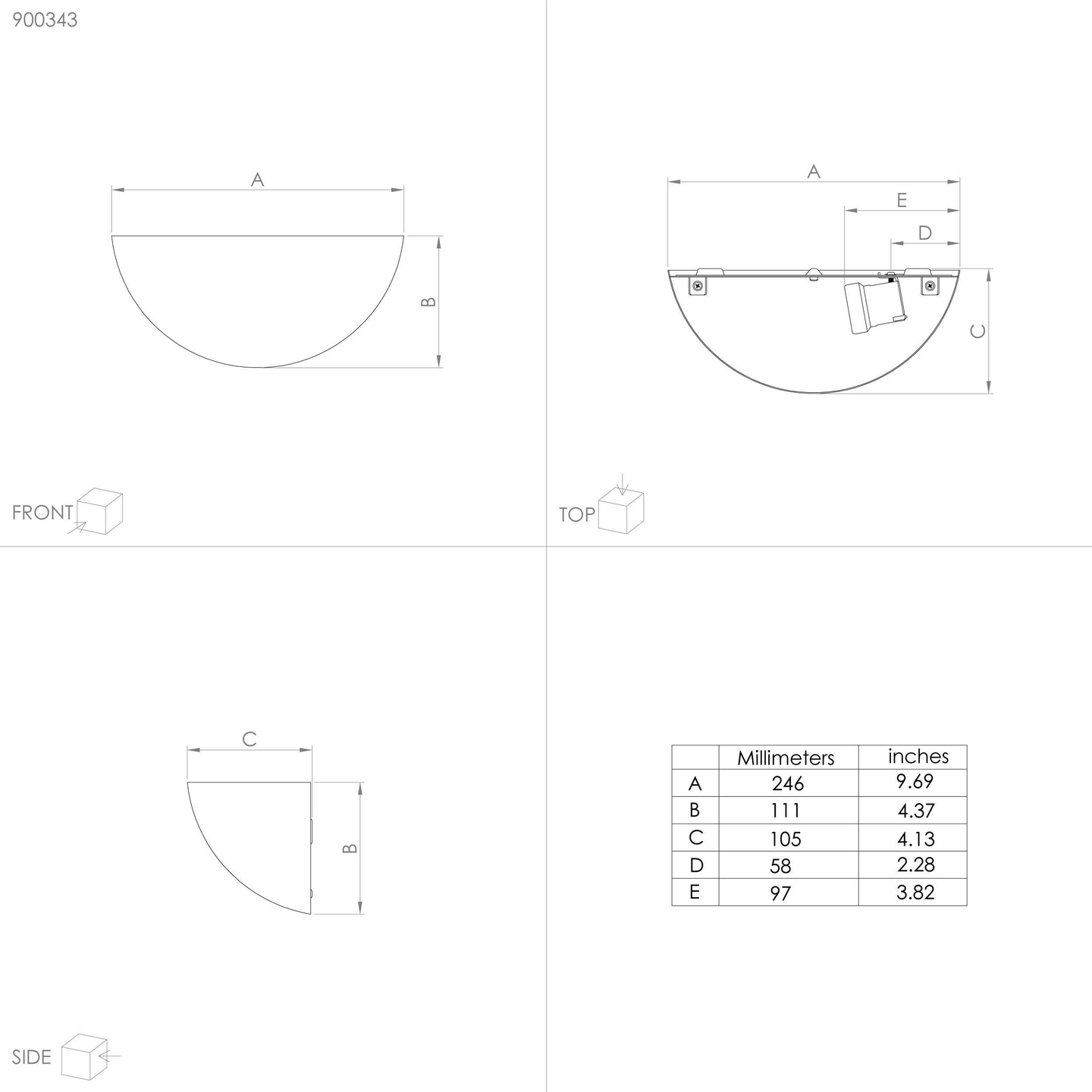 Seinävalaisin EGLO Tanura 25W 24,5x10,5cm musta