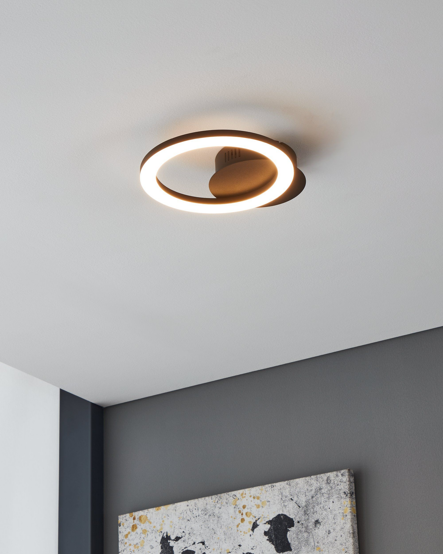 Seinävalaisin EGLO connect.z Parrapos-Z led 12W 20x24cm musta/valkoinen