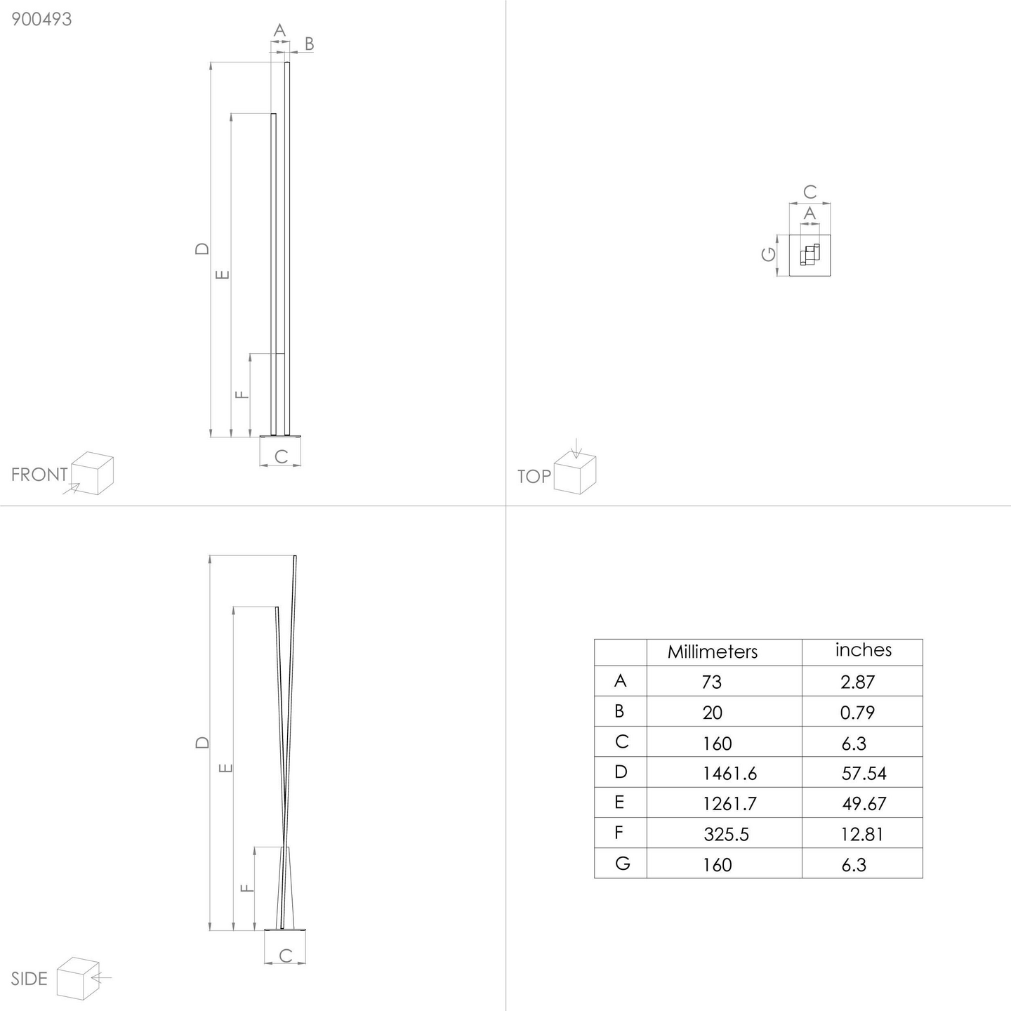 Lattiavalaisin EGLO Panagria led 11,2W 8,5x7,5x146cm musta/puu