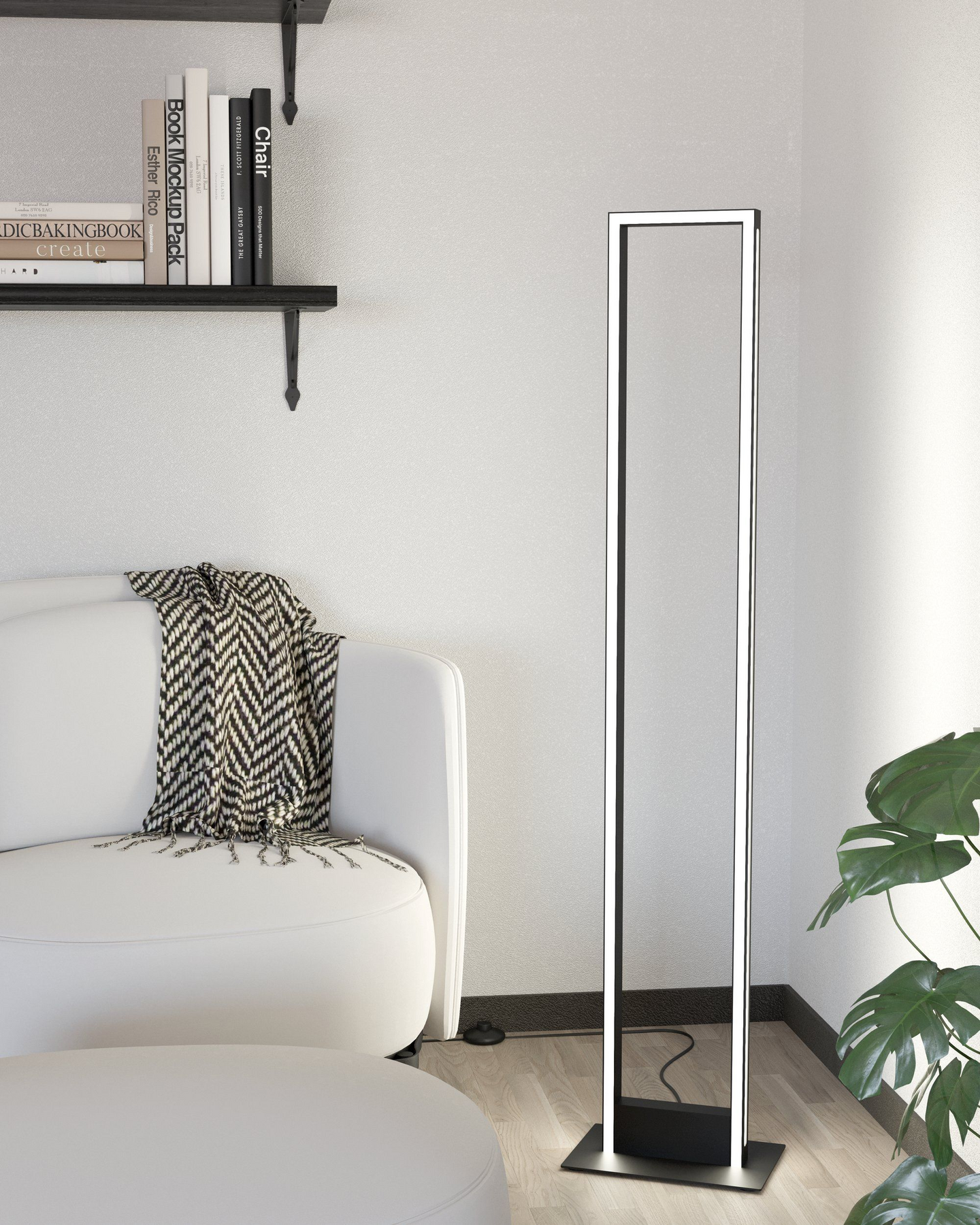 Lattiavalaisin EGLO connect.z Salvilanas-Z led 33W 20x3,5cm musta/valkoinen