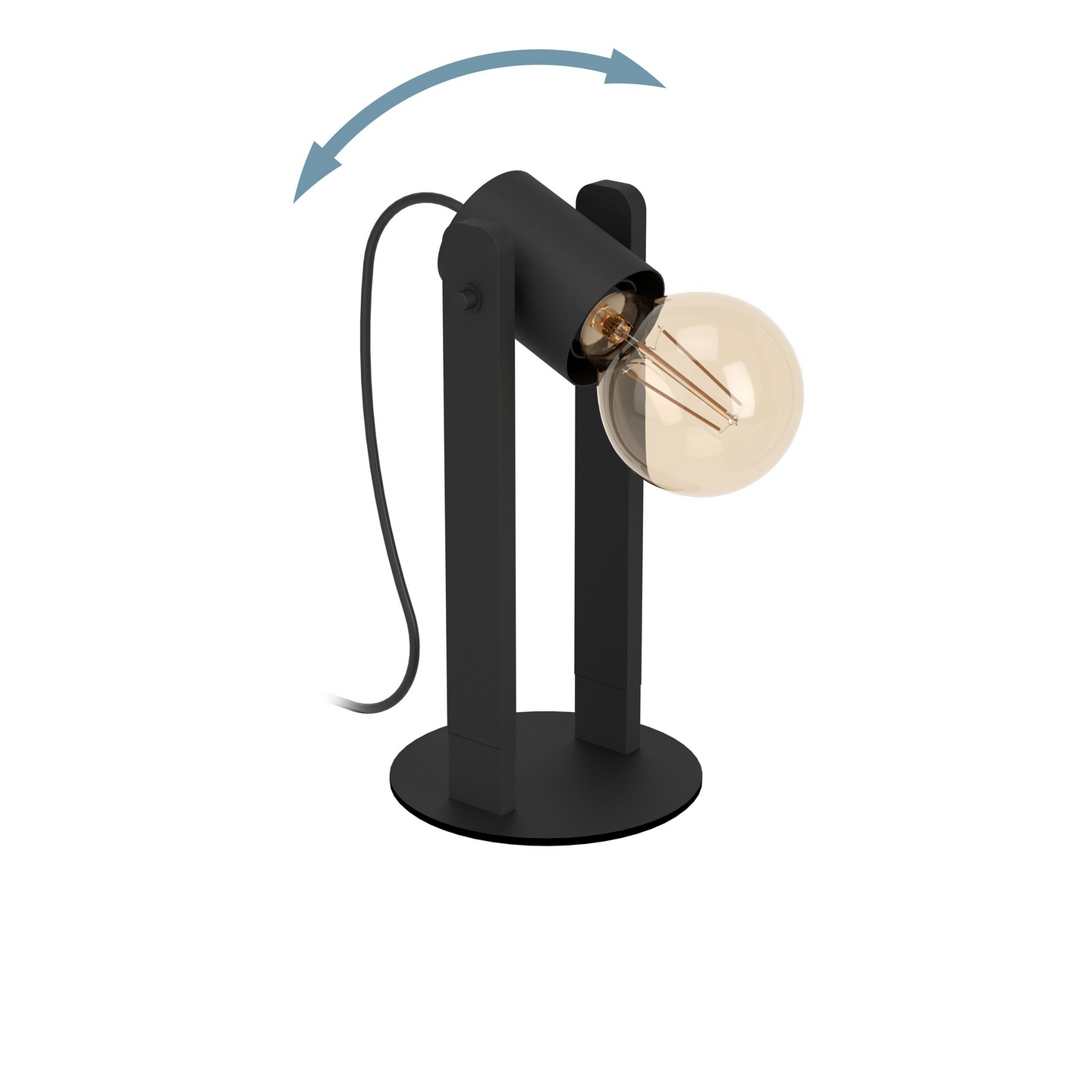 Pöytävalaisin EGLO Plimsoll 15W 10,5x7,5x25,5cm musta