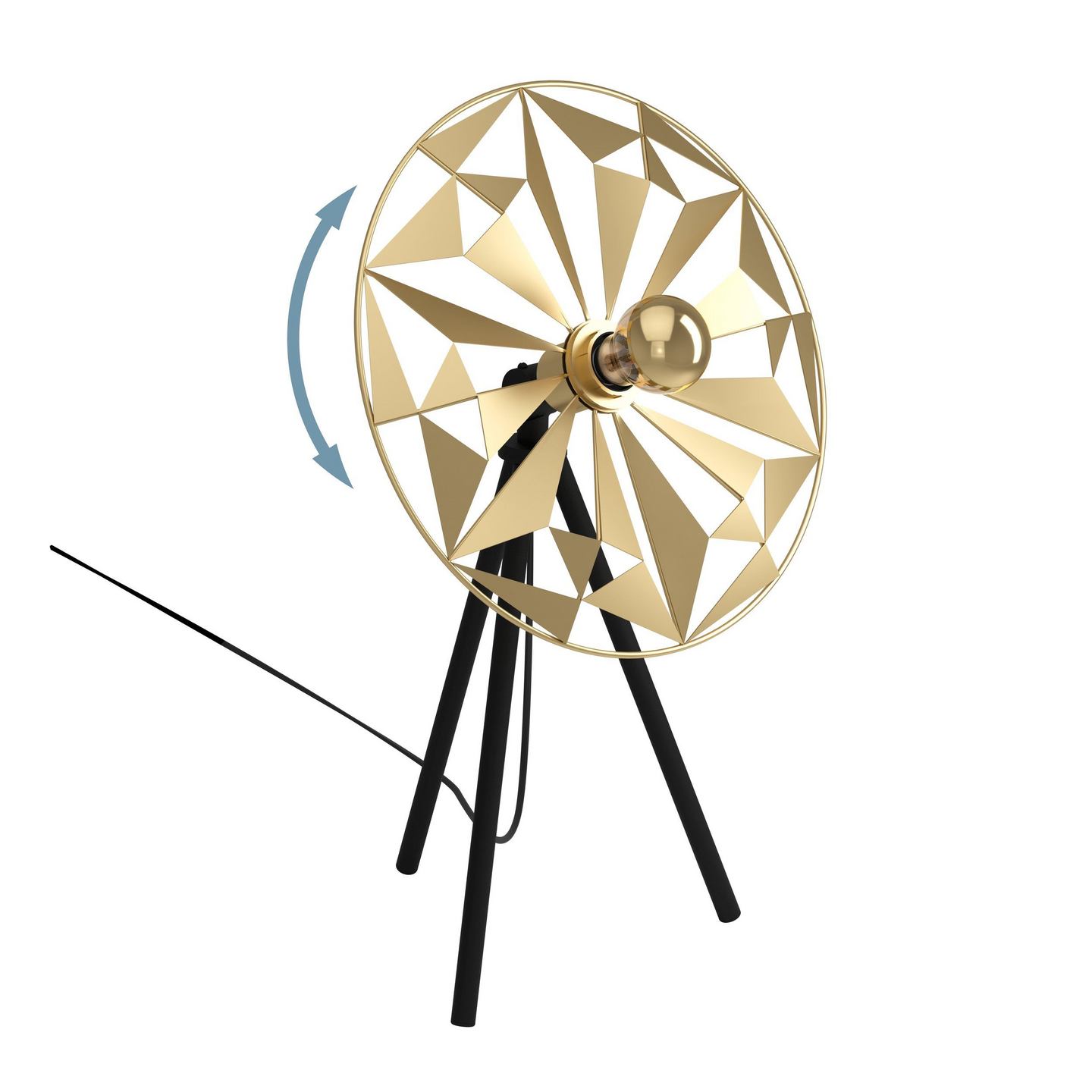 Pöytävalaisin EGLO Castanuelo 40W 37x27x57,5cm kulta/musta