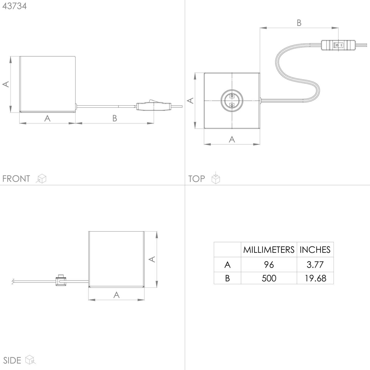 Pöytävalaisin EGLO Prestwick 2 40W 9,5x9,5x9,5cm musta