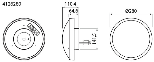Plafondi Airam Zeo Duo 280 850lm 830/840 valkoinen