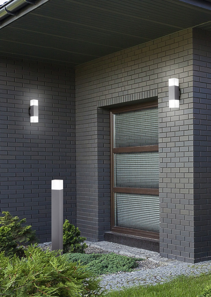 Ulkopylväsvalaisin TRIO Hudson 420060187 E14 IP44 80cm harmaa