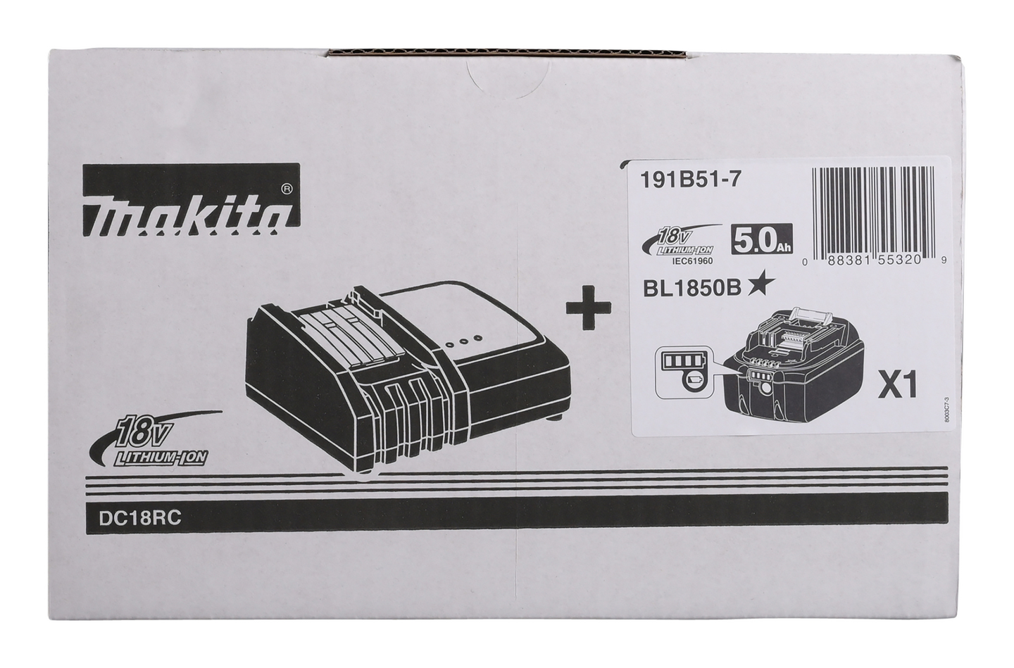 Akku ja laturi Makita 191B51-7 18V LXT 1x5,0Ah