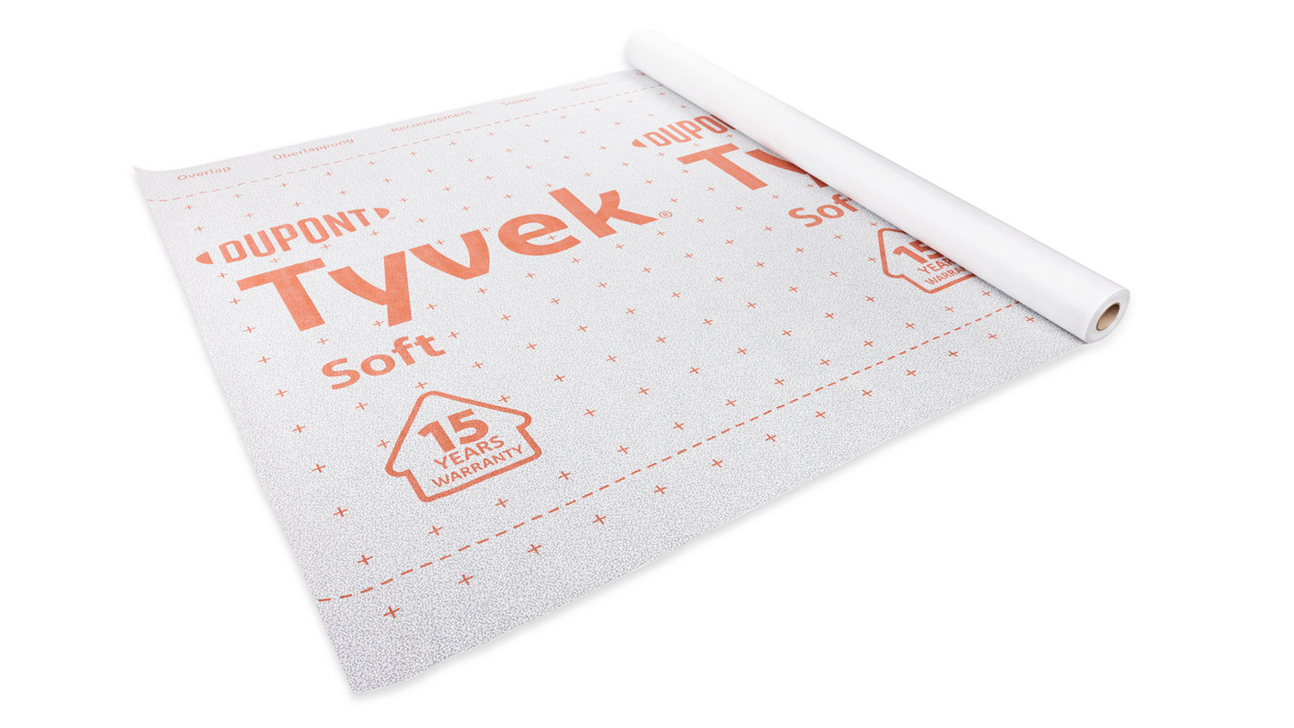Tuulensuoja Dupont Tyvek Soft 140m² 2,8x50m 58g/m²