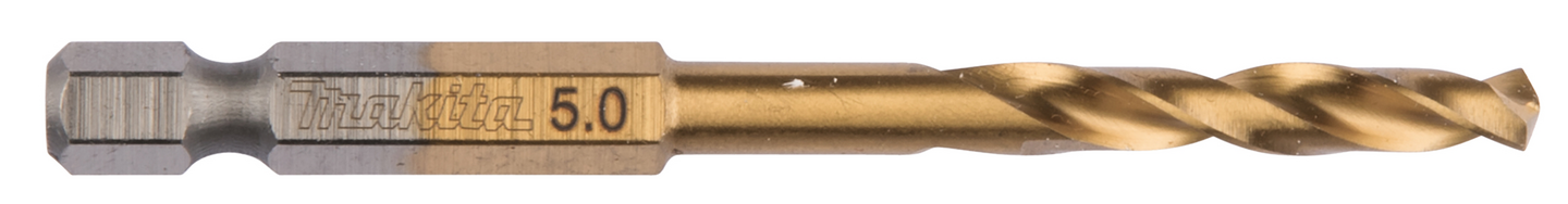 Metalliporanterä Makita 5,0x78mm HSS-TiN 1/4 kuusiokantakiinnitys