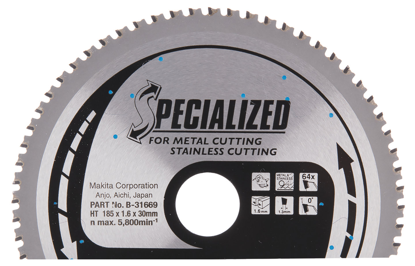 Pyörösahanterä Makita Specialized 185x30x1,6mm Z-64 RST