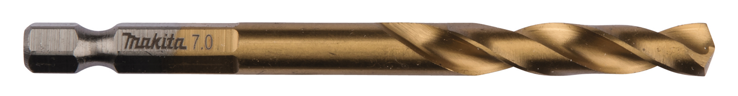 Metalliporanterä Makita 7,0x89mm HSS-TiN 1/4 kuusiokantakiinnitys