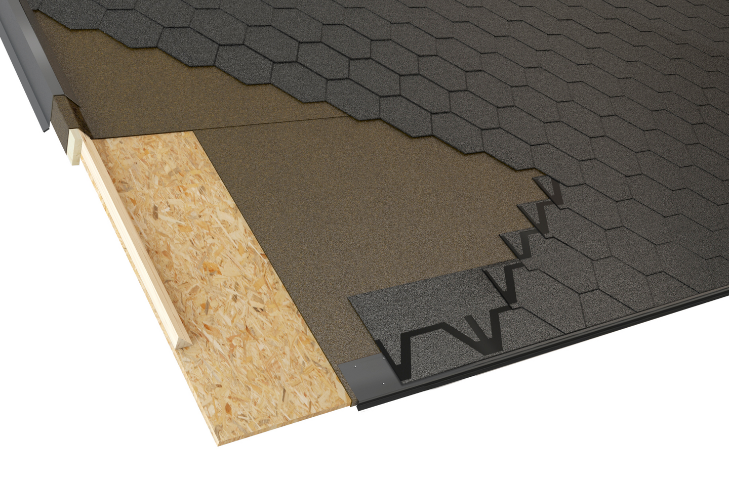 Kattolaatta Kerabit K Easy musta 3m²/pkt