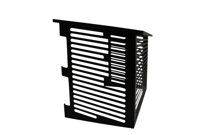 Ilmalämpöpumpun suojakotelo Kiilax RAL9005 musta