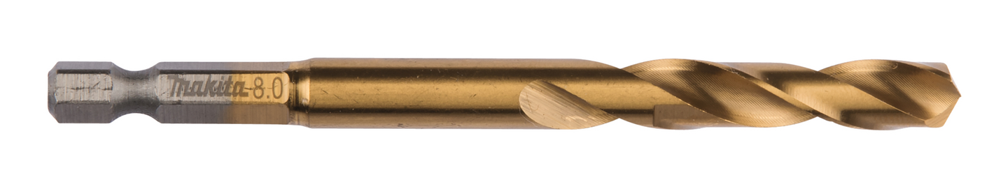 Metalliporanterä Makita 8,0x102mm HSS-TiN 1/4 kuusiokantakiinnitys