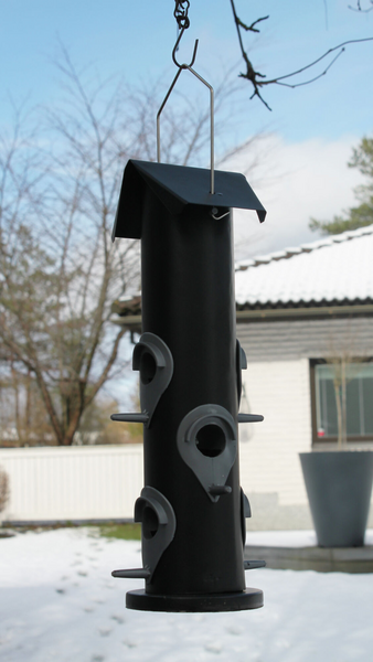 Siementensyöttölaite linnuille musta