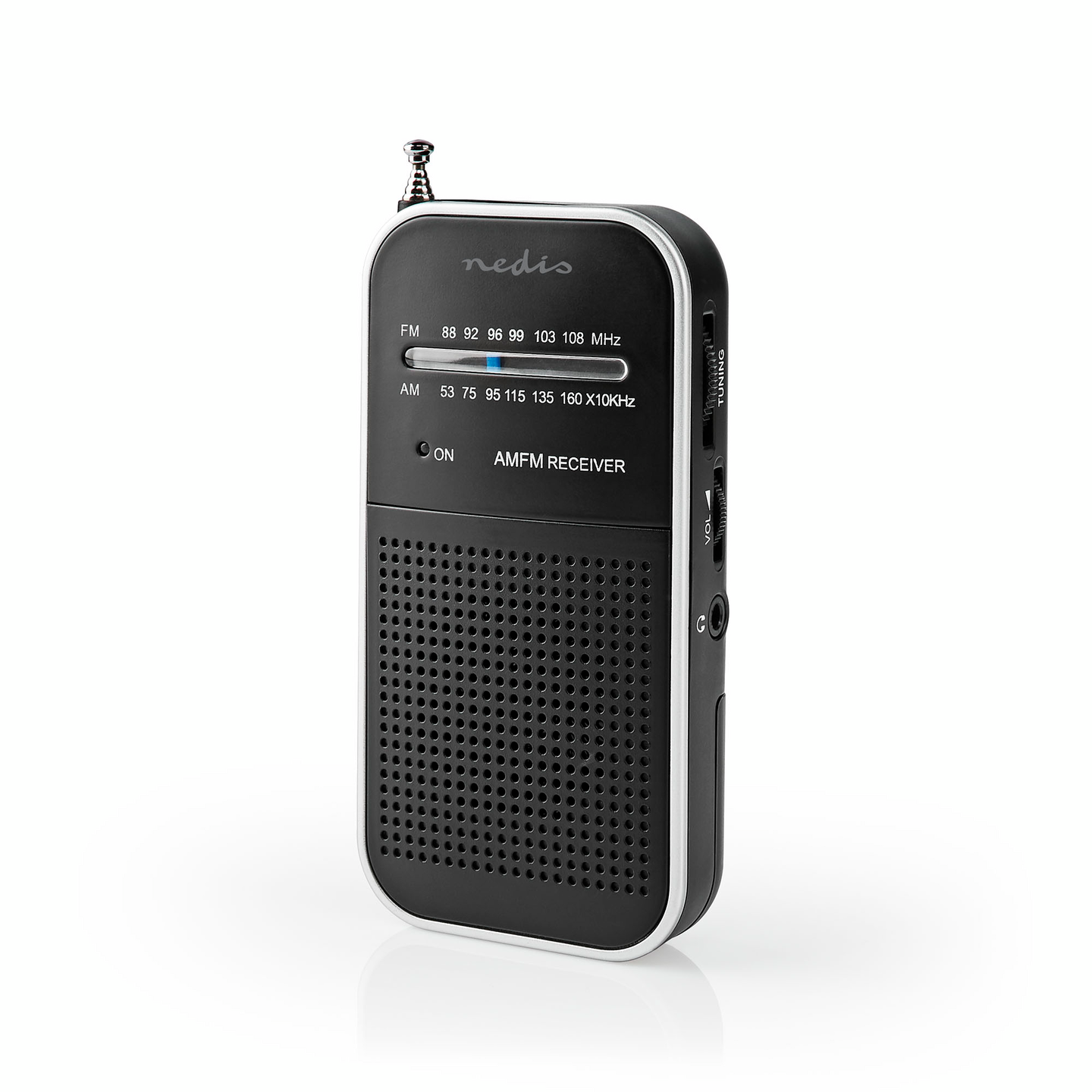 FM-radio Nedis RDFM1110SI paristokäyttöinen kannettava