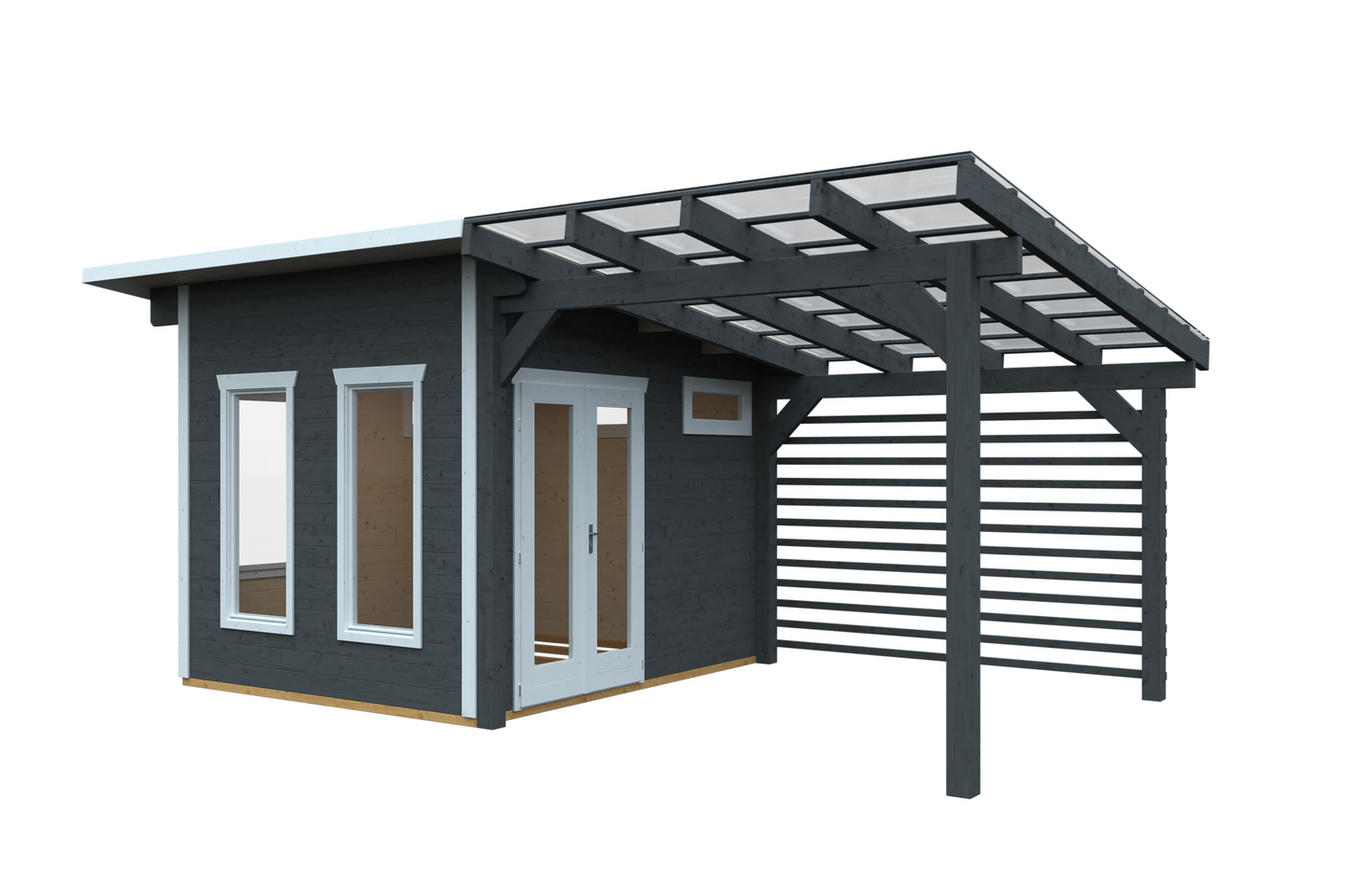 Pihatalo ja pergola Cello Lemland 18,8m²