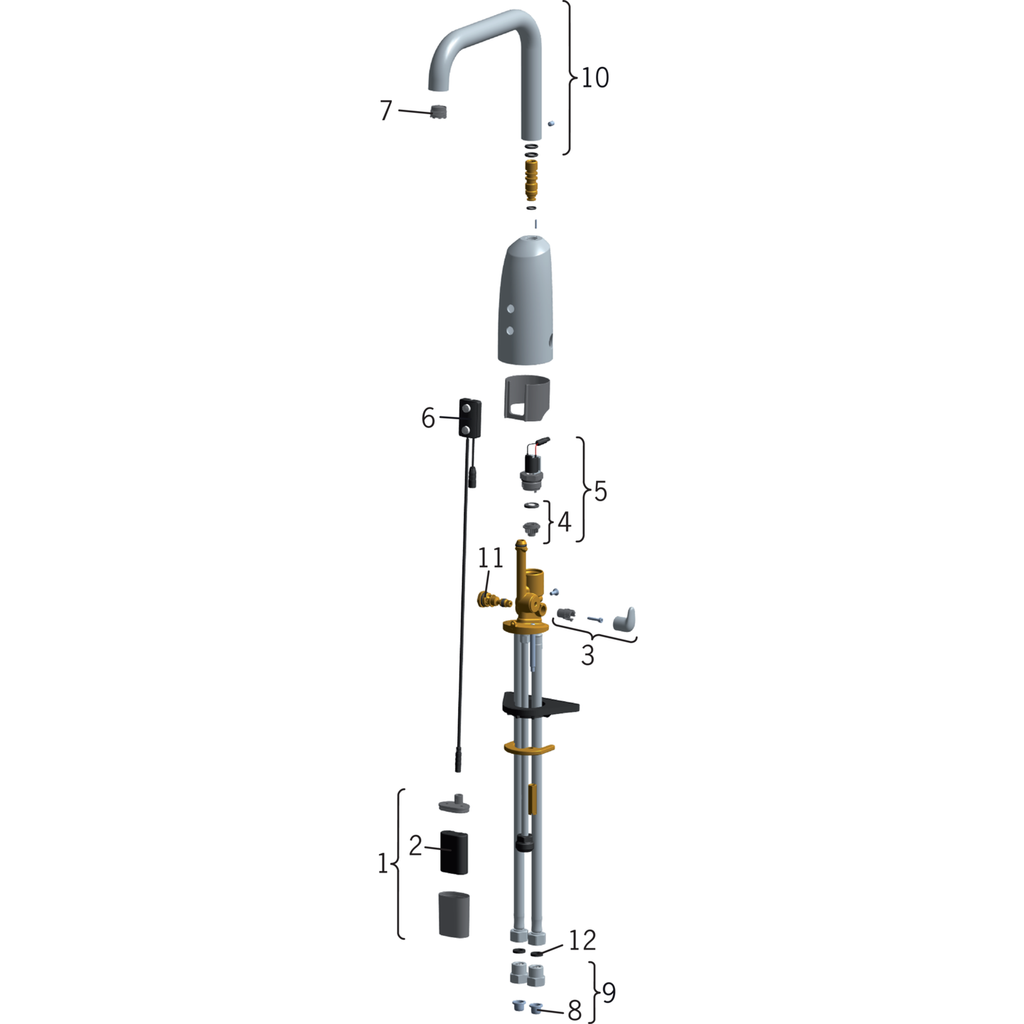 Pesuallashana Oras 6333FZ Electra 6V Bluetooth Bidetta 170mm juoksuputkella