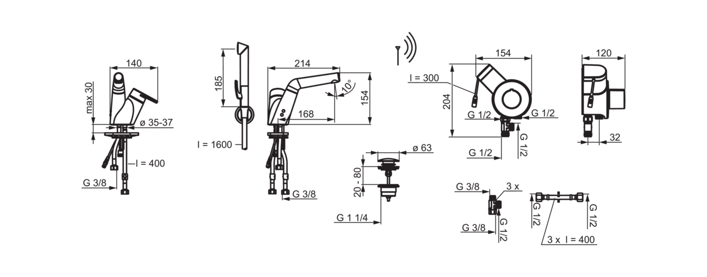 Pesuallashana Oras Signa 2216F 3V Bidetta