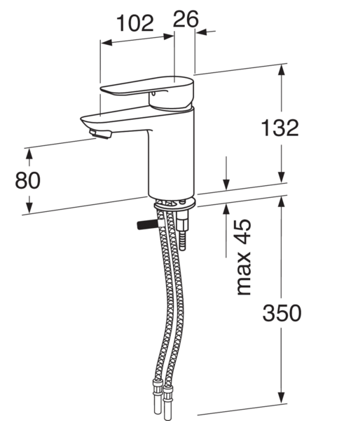 Pesuallashana Gustavsberg Atlantic 215047 lyijytön