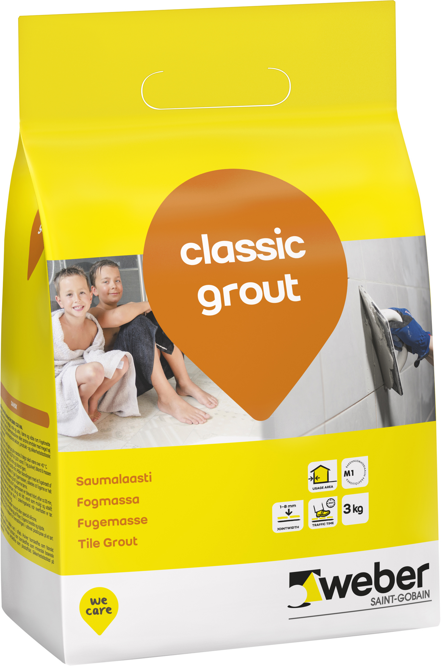 Saumalaasti Weber classic grout 20 graphite 3kg