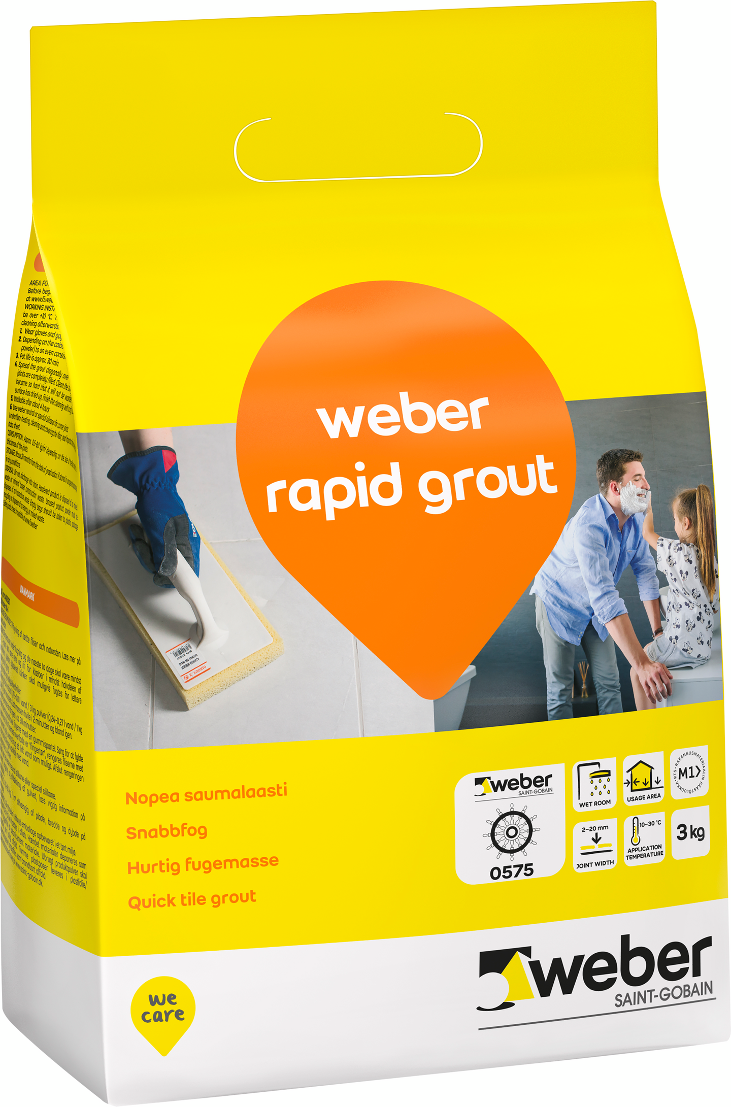 Saumalaasti Weber Rapid grout 12 marble 3kg