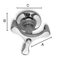 Kolmoishyllykoukku  Beslagsboden 40mm BB071 musta