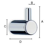 Koukku Beslagsboden 29mm BB072 musta