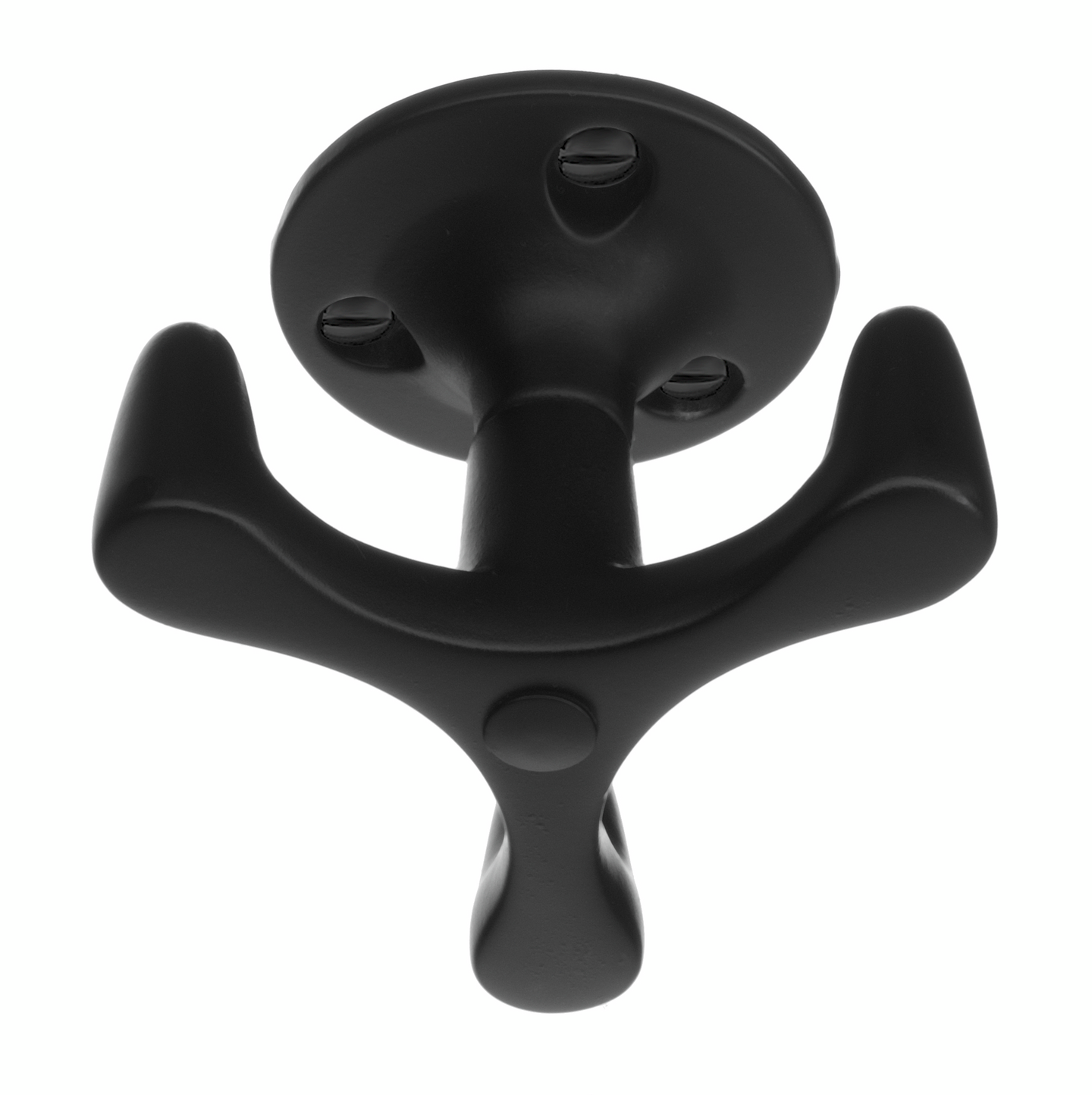 Kolmoishyllykoukku  Beslagsboden 40mm BB071 musta