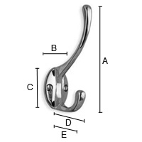 Hattukoukku Beslagsboden 110mm BB247 musta