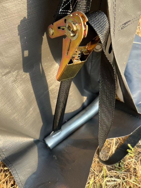 Pressutalli PROF 3,0x5,0x2,4m tummanharmaa/valkoinen