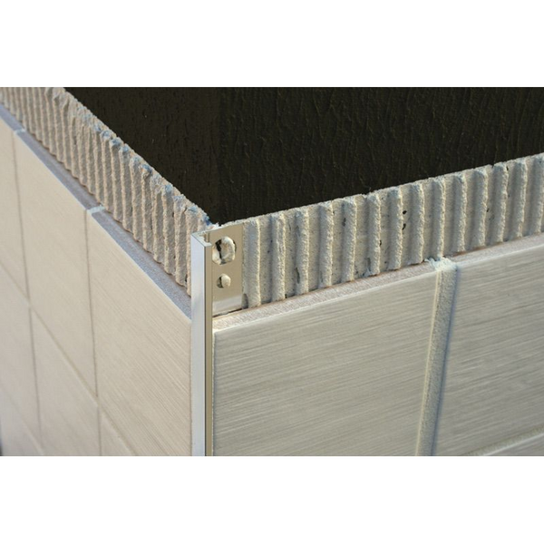 Laattalista Genesis L-malli 8mm 250cm kiiltävä hopea