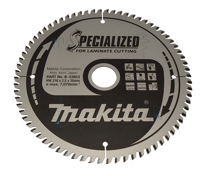 Pyörösahanterä Makita Specialized 216x30x2,5mm Z-72