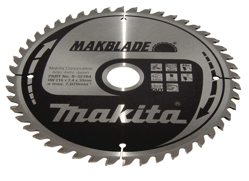 Pyörösahanterä Makita Makblade 216x30x2,4mm Z-48