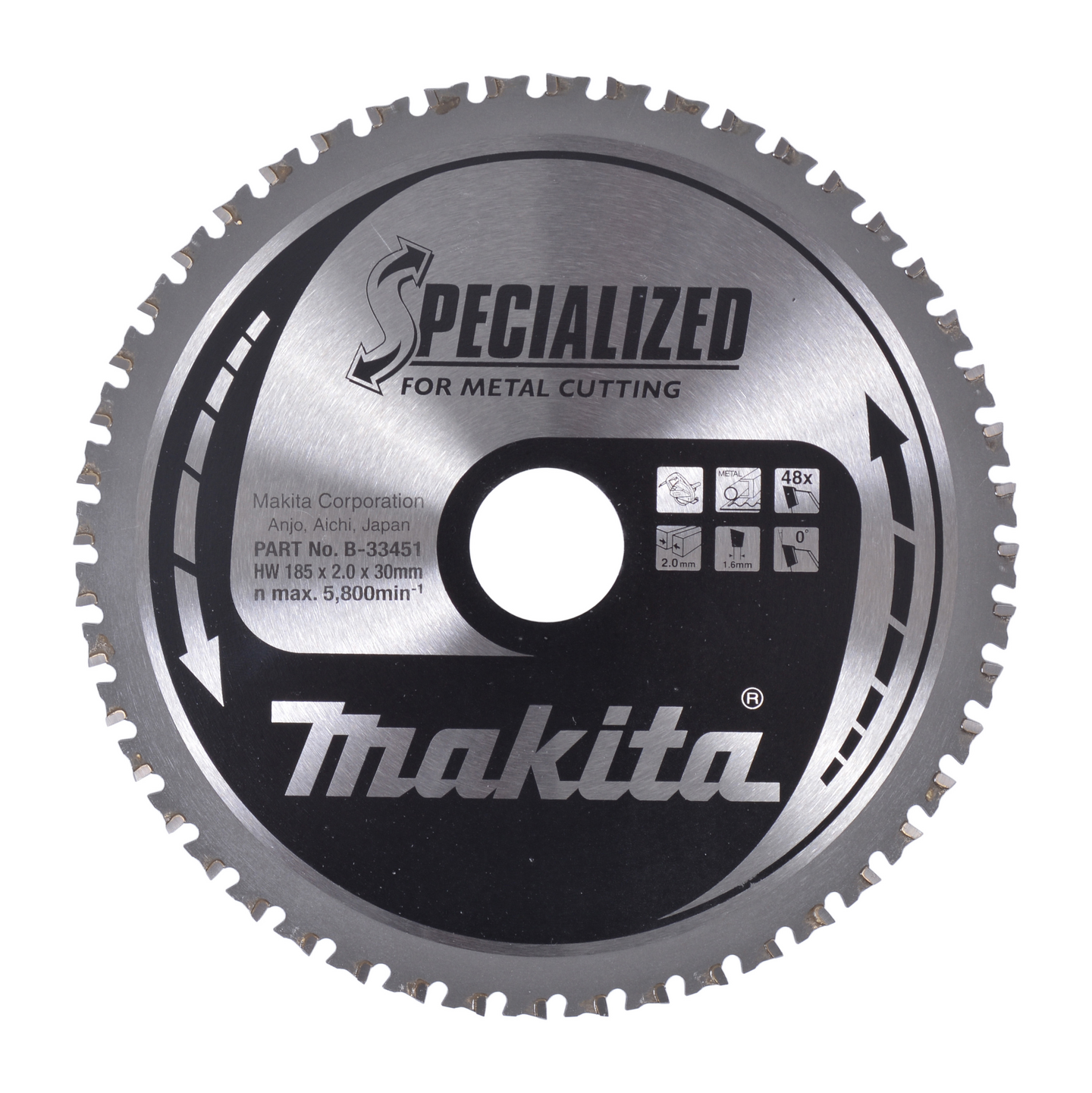 Pyörösahanterä Makita Specialized 185x30x2,0mm Z-48
