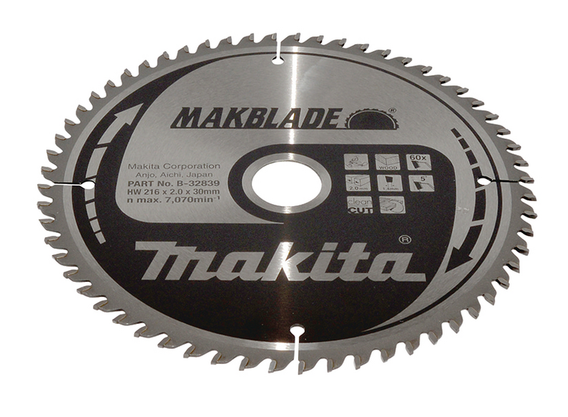 Pyörösahanterä Makita Makblade 216x30x2,0mm Z-60