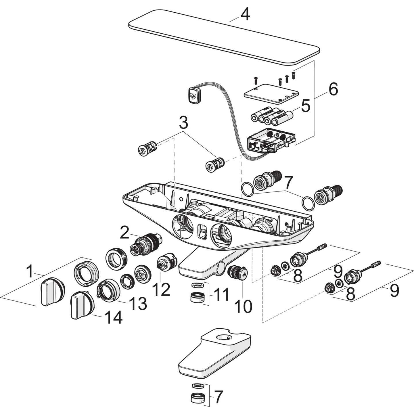Sadesuihkuhana Oras Esteta Wellfit 7593-11