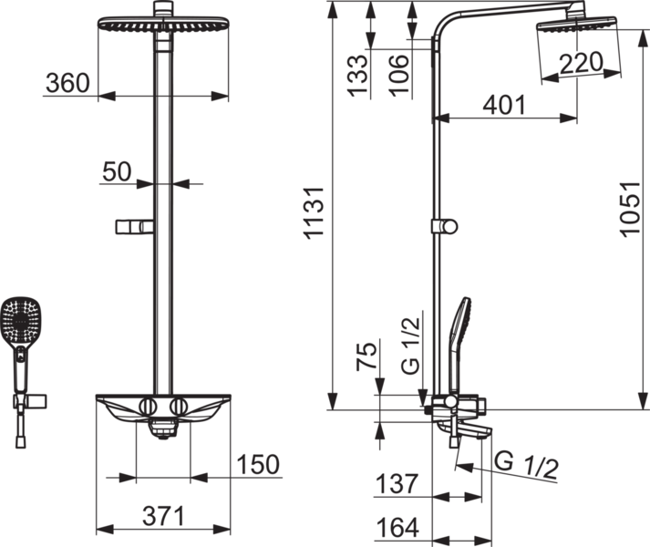 Sadesuihkuhana Oras 7591-15 Esteta