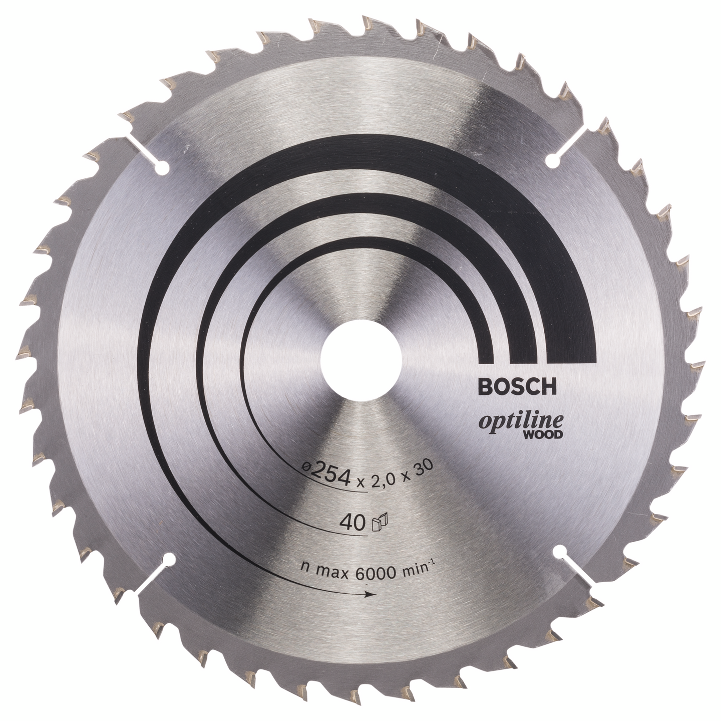 Pyörösahanterä Bosch Optiline Wood 254x30x2,0mm Z40