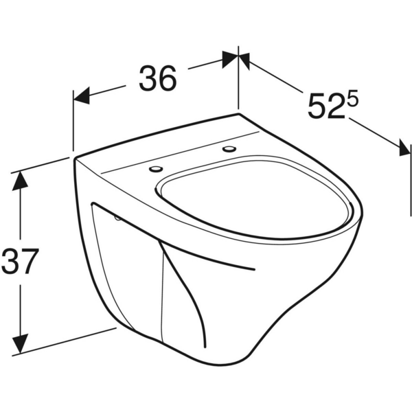 Wc-istuin IDO Seven D 15 seinä ilman kantta 7811501101